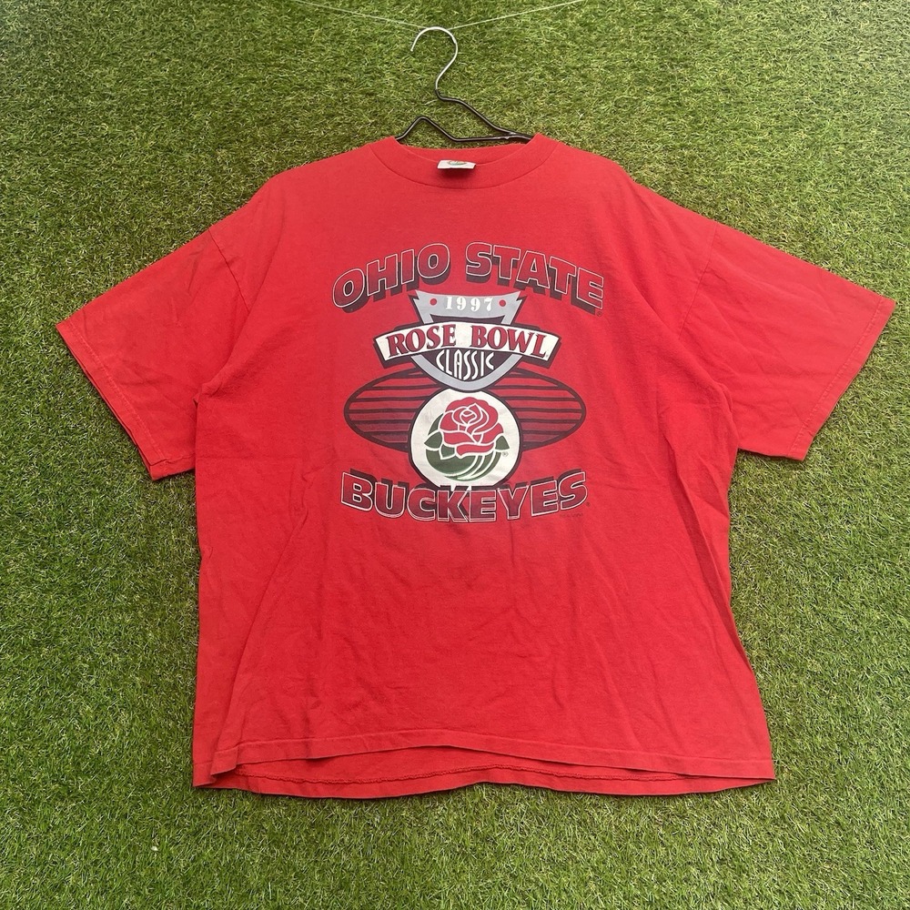 Vintage Ohio State Shirt Mens XL 90s Rose Bowl Tee 1997 Big Ten Champs Buckeyes